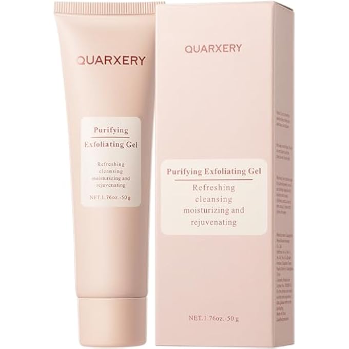 QUARXERY جل تقشير لطيف | منظف للوجه والجسم للبشرة الحساسة | هازل الساحرة الطبيعية والألوة | تنظيف عميق للمسام - Image 1